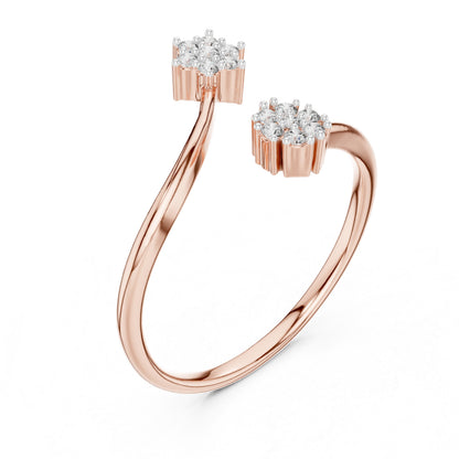 18K Rose Gold Round Lab-Grown Diamond Solitaire Ring for Women | Everyday Wear | Pure Carat