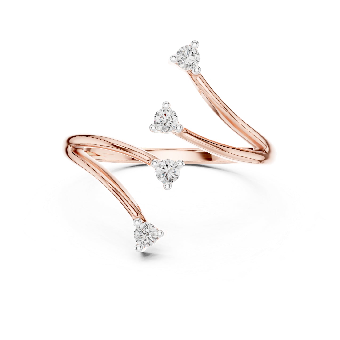 18K Yellow Gold Round Lab-Grown Diamond Stud Ring for Women | Party Wear | Pure Carat