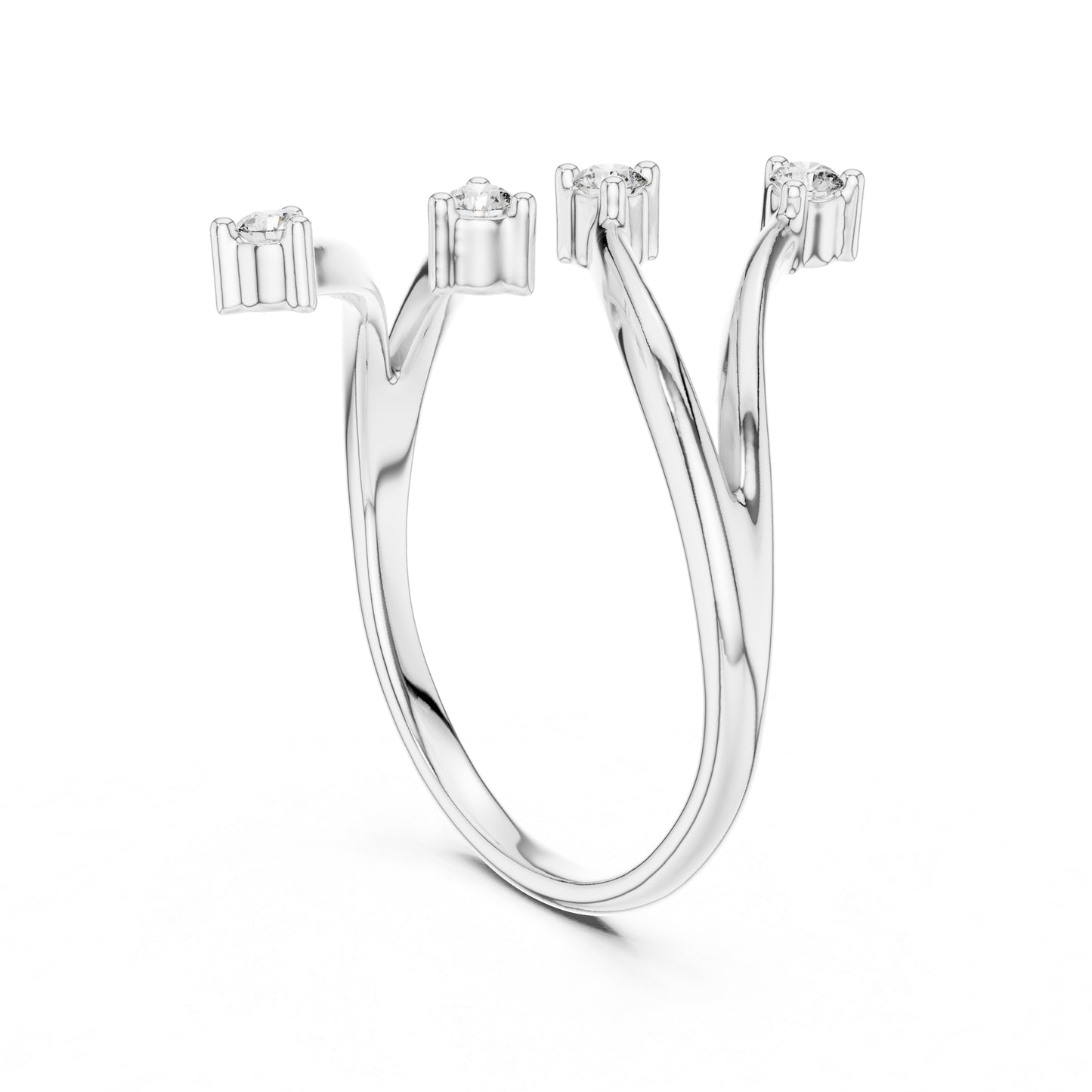 18K Yellow Gold Round Lab-Grown Diamond Stud Ring for Women | Party Wear | Pure Carat