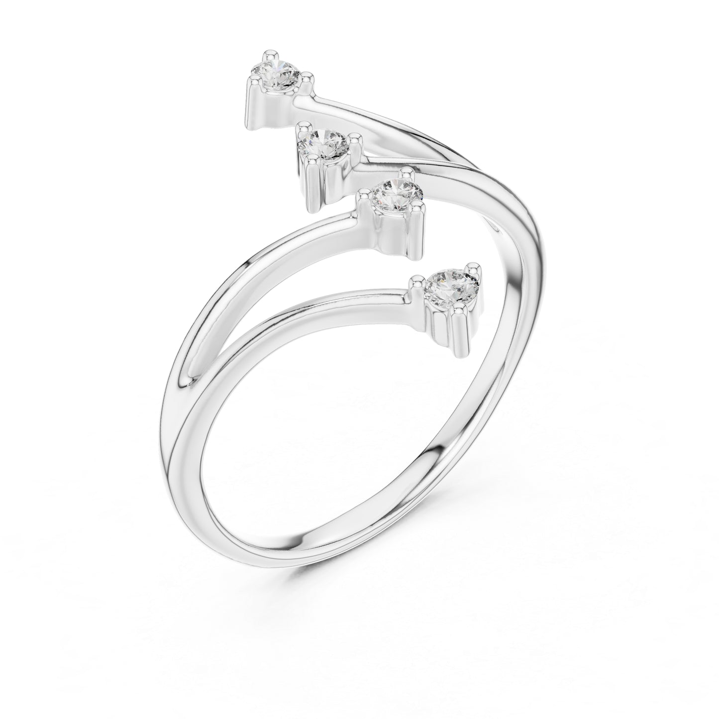 18K Yellow Gold Round Lab-Grown Diamond Stud Ring for Women | Party Wear | Pure Carat