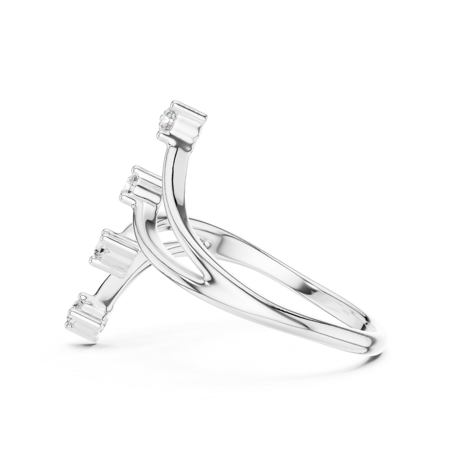 18K Yellow Gold Round Lab-Grown Diamond Stud Ring for Women | Party Wear | Pure Carat