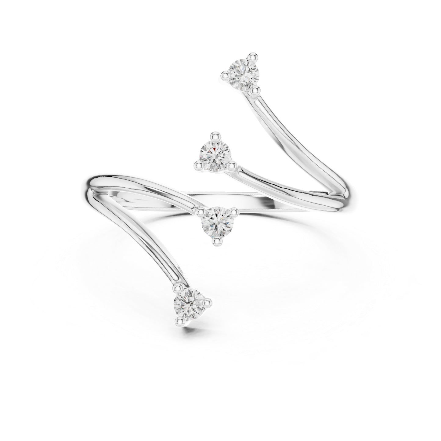 18K Yellow Gold Round Lab-Grown Diamond Stud Ring for Women | Party Wear | Pure Carat