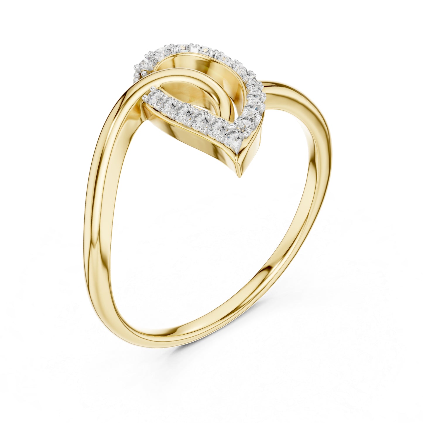 18K Rose Gold Round Lab-Grown Diamond Engagement Ring for Women | Pure Carat