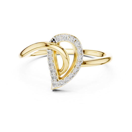 18K Rose Gold Round Lab-Grown Diamond Engagement Ring for Women | Pure Carat