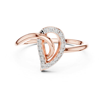 18K Rose Gold Round Lab-Grown Diamond Engagement Ring for Women | Pure Carat