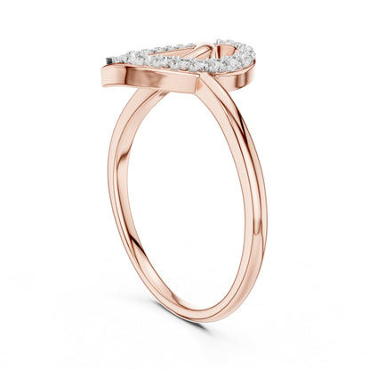 18K Rose Gold Round Lab-Grown Diamond Engagement Ring for Women | Pure Carat