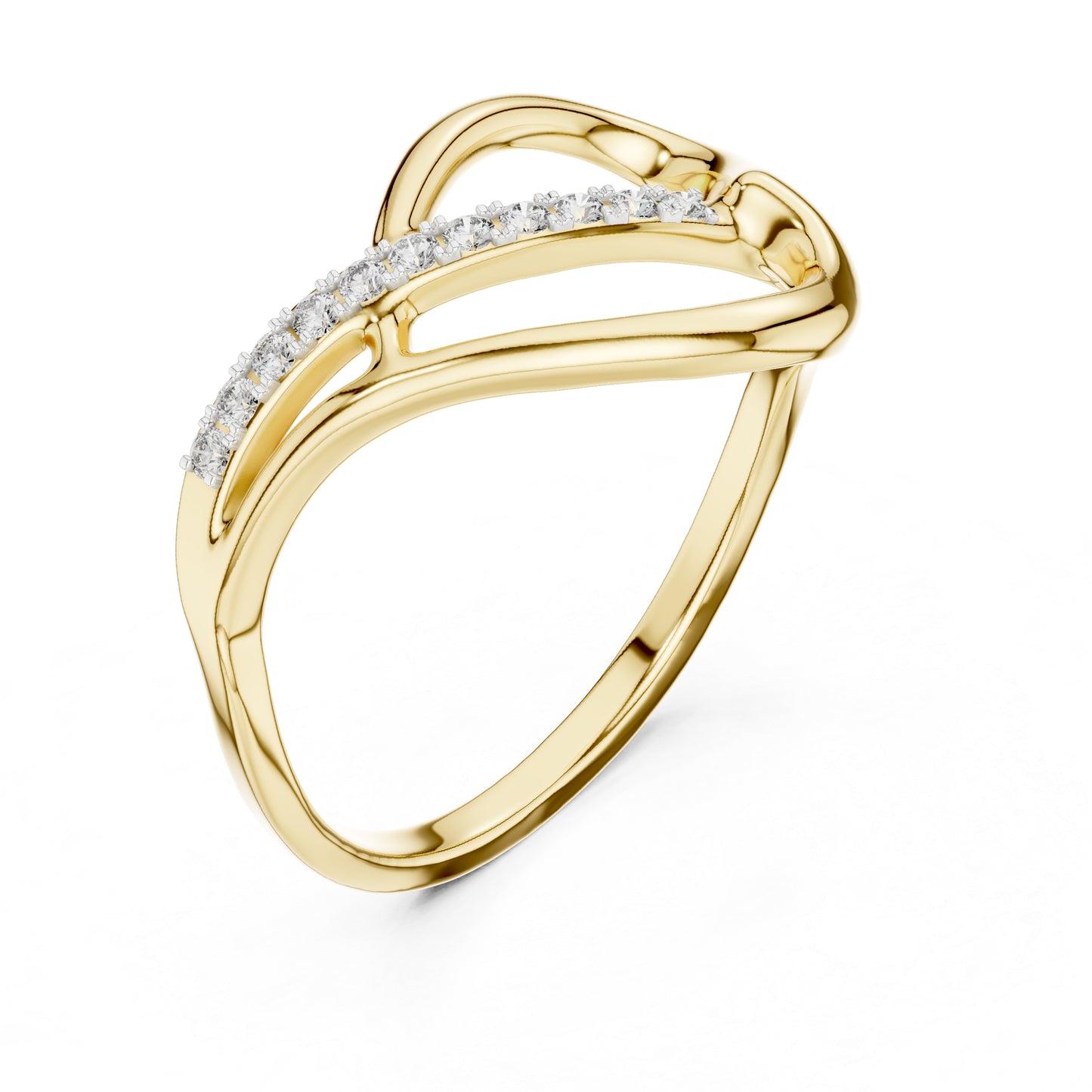 14K White Gold Round Lab-Grown Diamond Ring for Women | Office Wear | Pure Carat