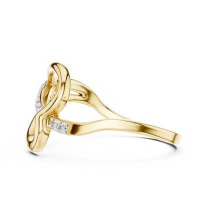 14K White Gold Round Lab-Grown Diamond Ring for Women | Office Wear | Pure Carat