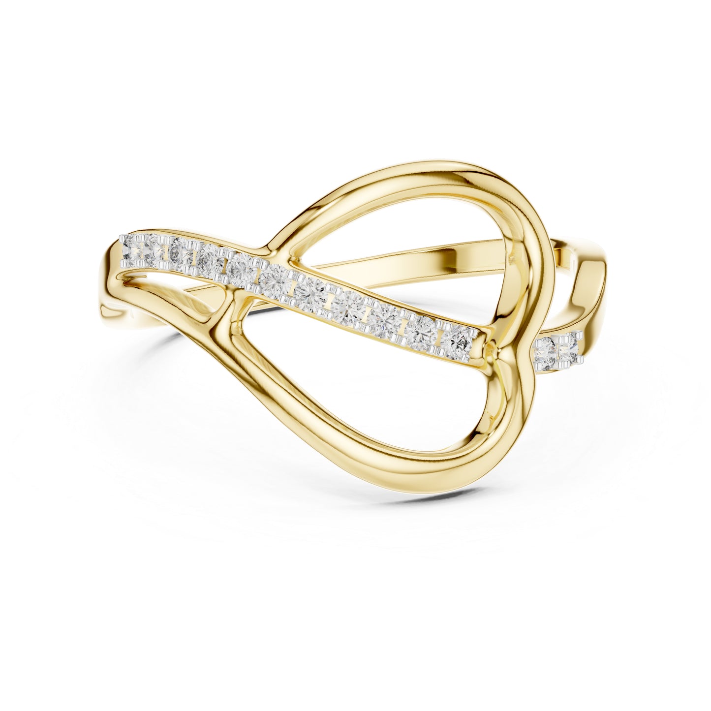 14K White Gold Round Lab-Grown Diamond Ring for Women | Office Wear | Pure Carat