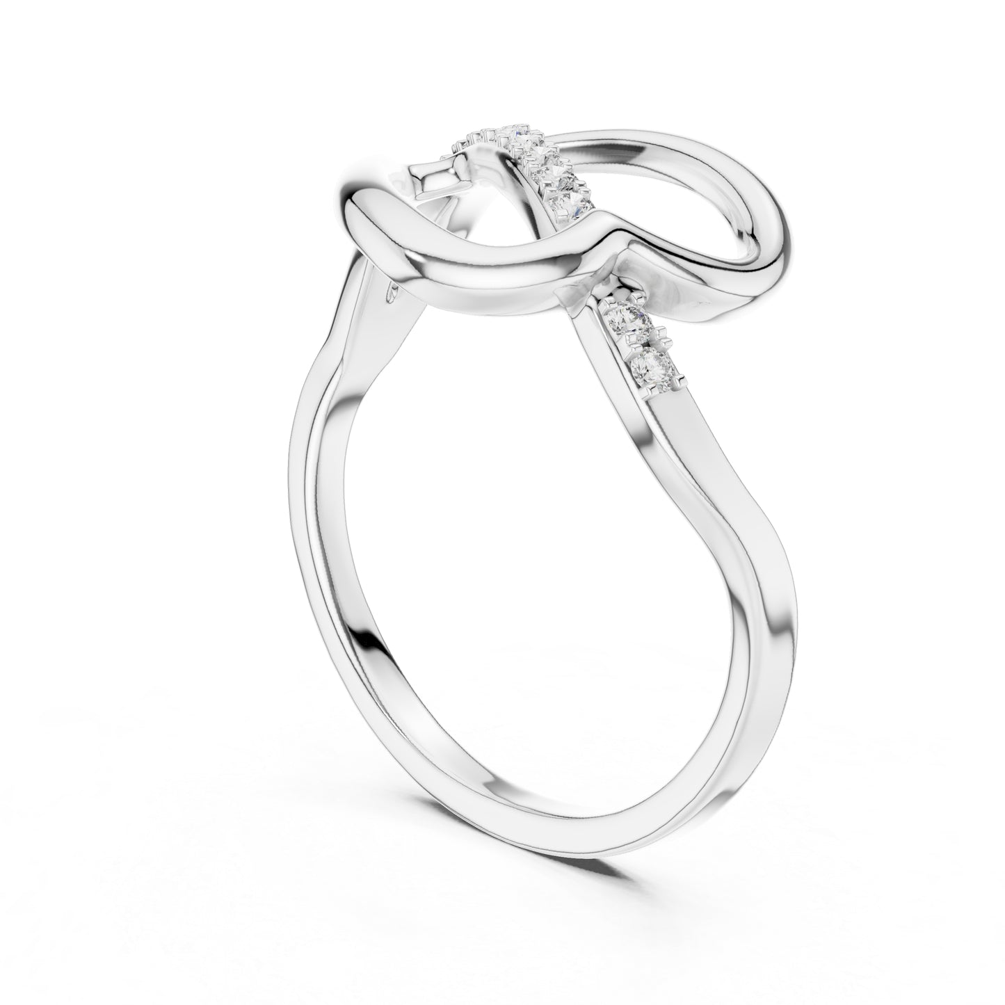 14K White Gold Round Lab-Grown Diamond Ring for Women | Office Wear | Pure Carat