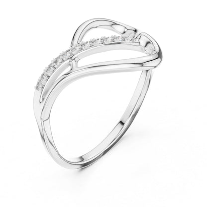 14K White Gold Round Lab-Grown Diamond Ring for Women | Office Wear | Pure Carat