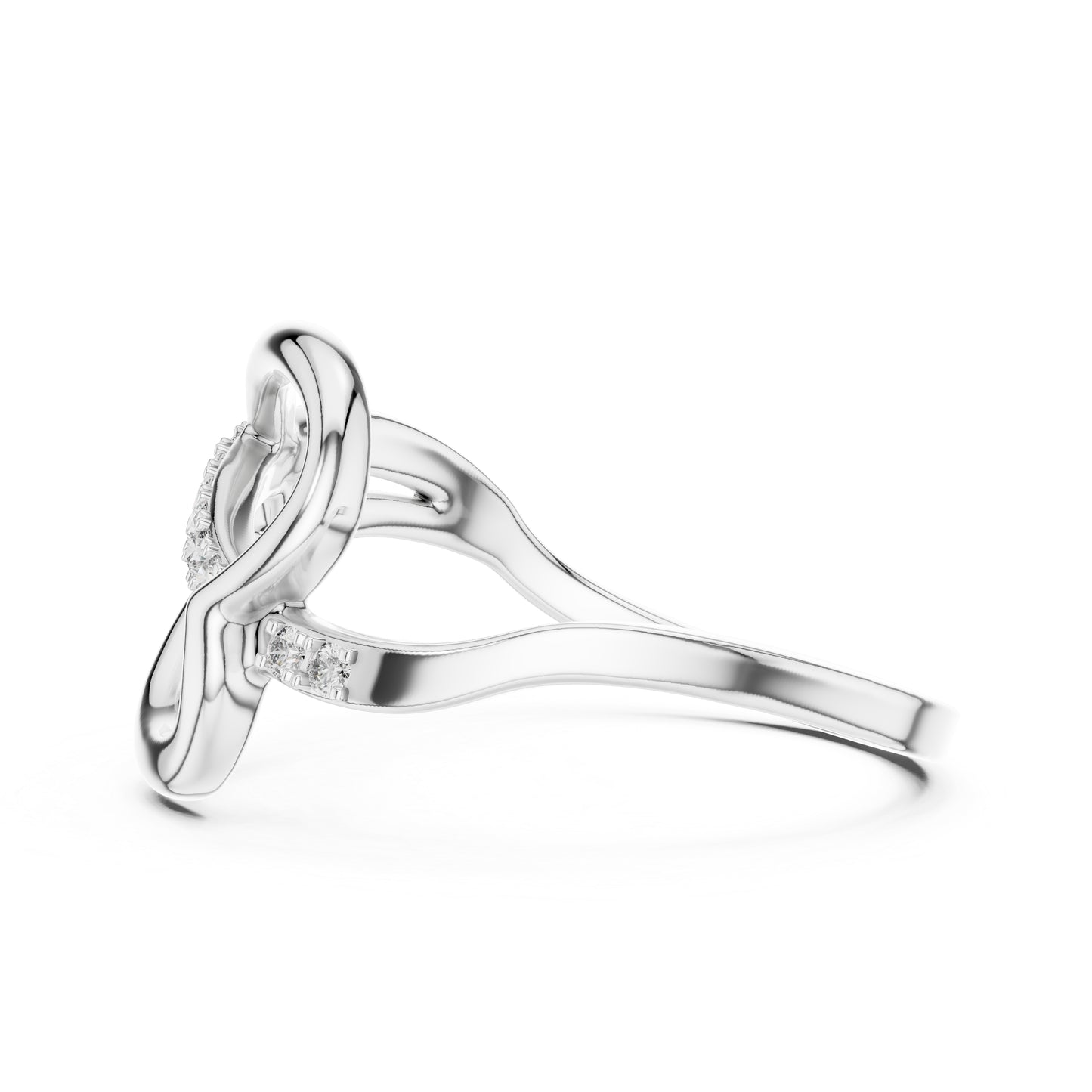 14K White Gold Round Lab-Grown Diamond Ring for Women | Office Wear | Pure Carat