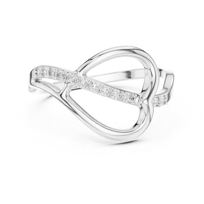 14K White Gold Round Lab-Grown Diamond Ring for Women | Office Wear | Pure Carat