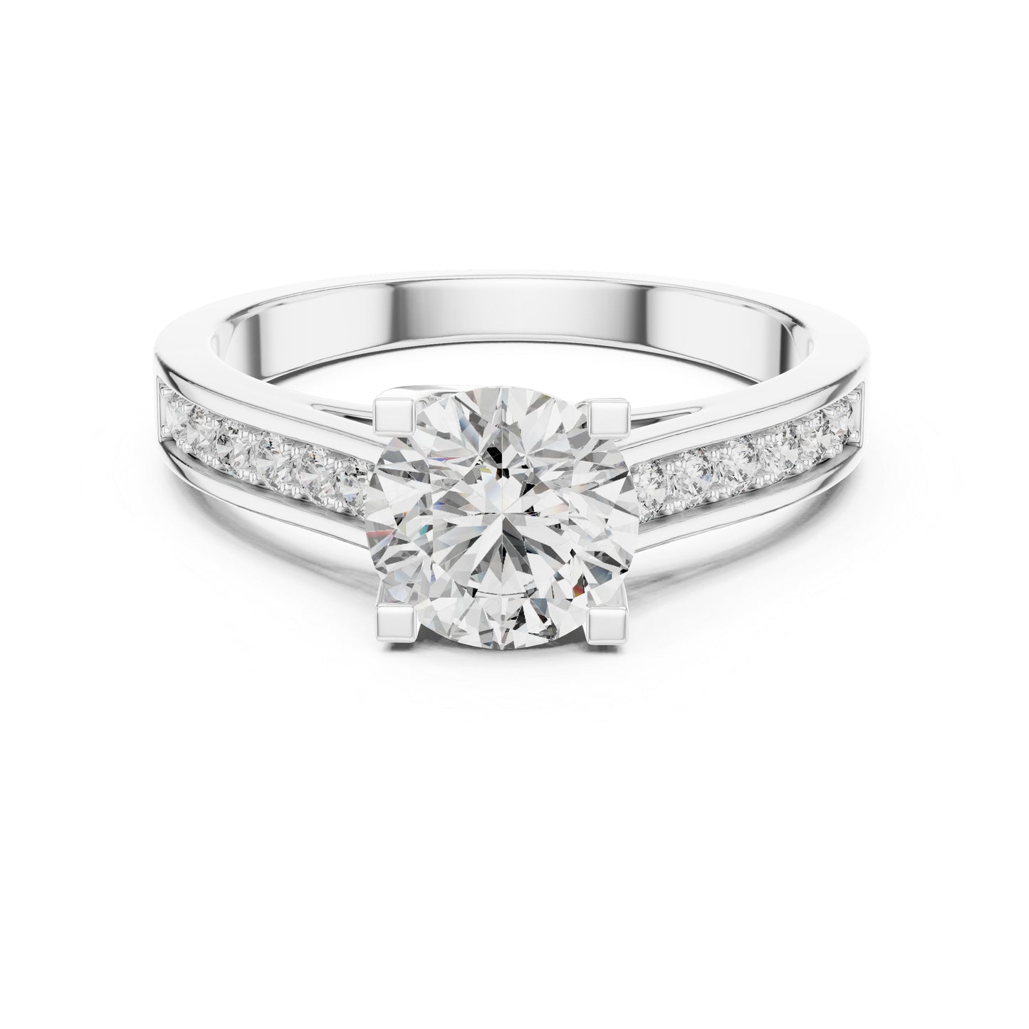 PureCarat 14K Rose Gold Round Lab-Grown Diamond Women’s Ring