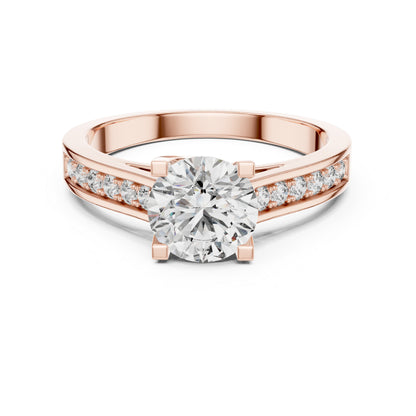 PureCarat 14K Rose Gold Round Lab-Grown Diamond Women’s Ring