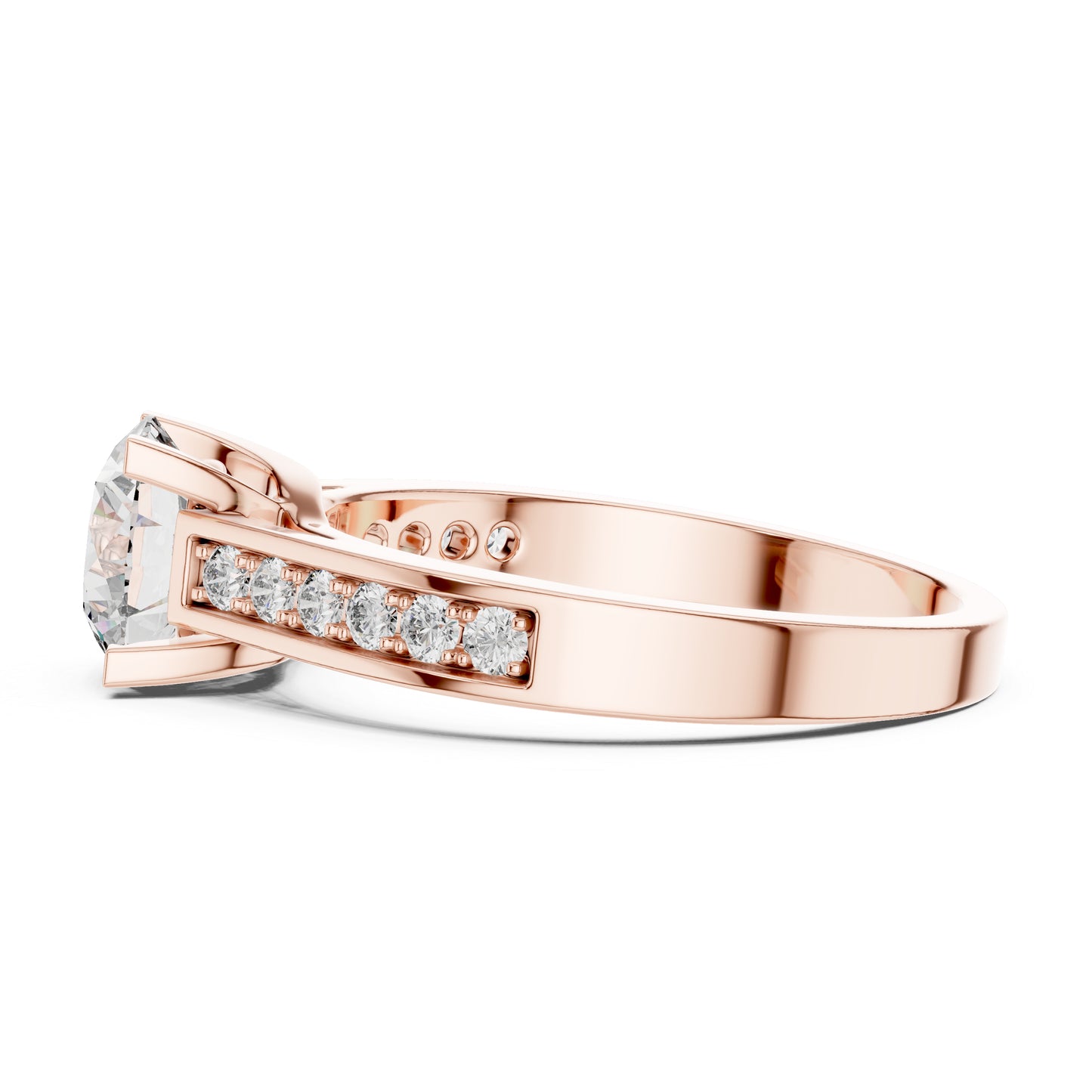 PureCarat 14K Rose Gold Round Lab-Grown Diamond Women’s Ring