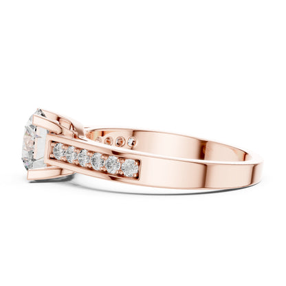 PureCarat 14K Rose Gold Round Lab-Grown Diamond Women’s Ring