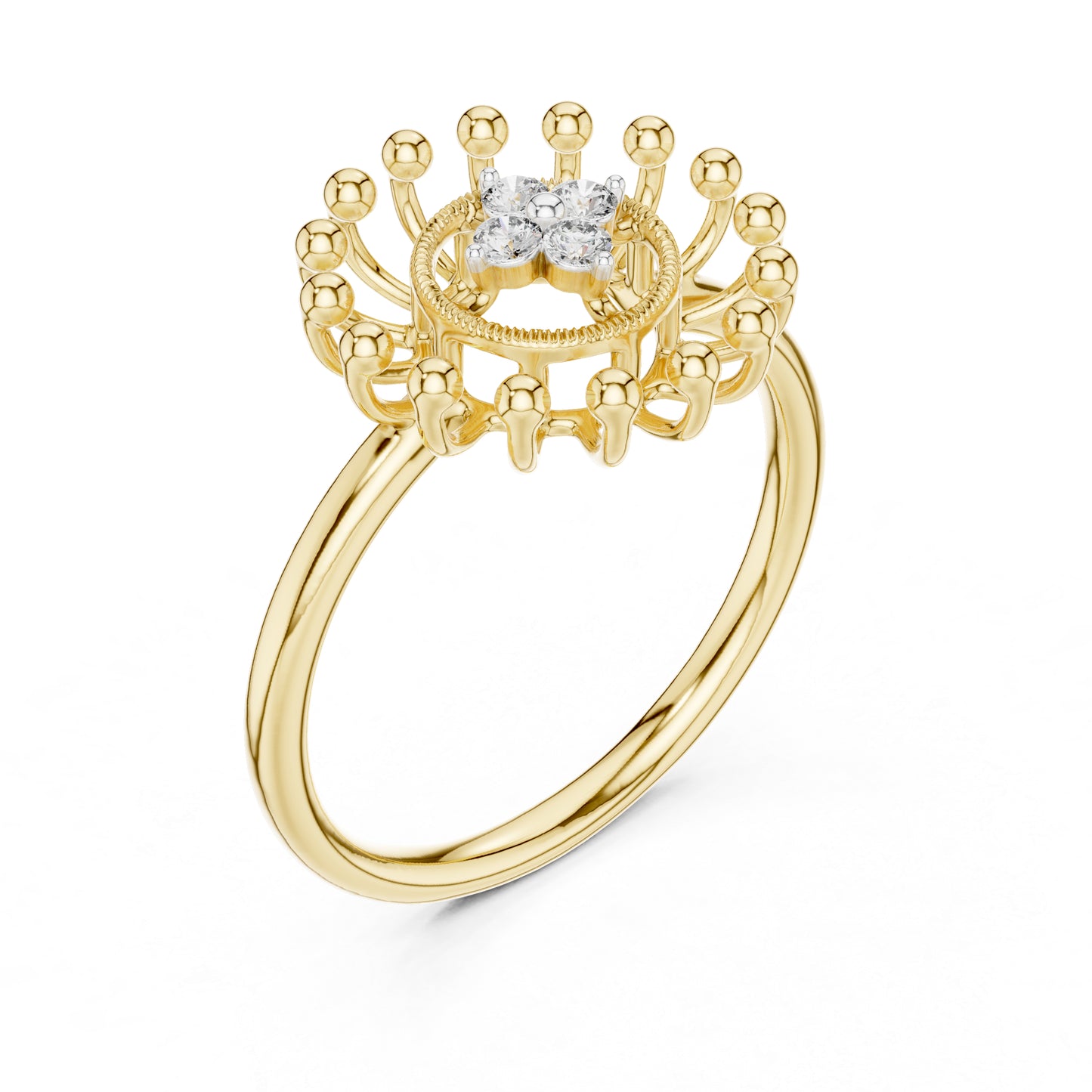 18K Rose Gold Round Lab-Grown Diamond Drop Ring for Women | Anniversary Gift | Pure Carat