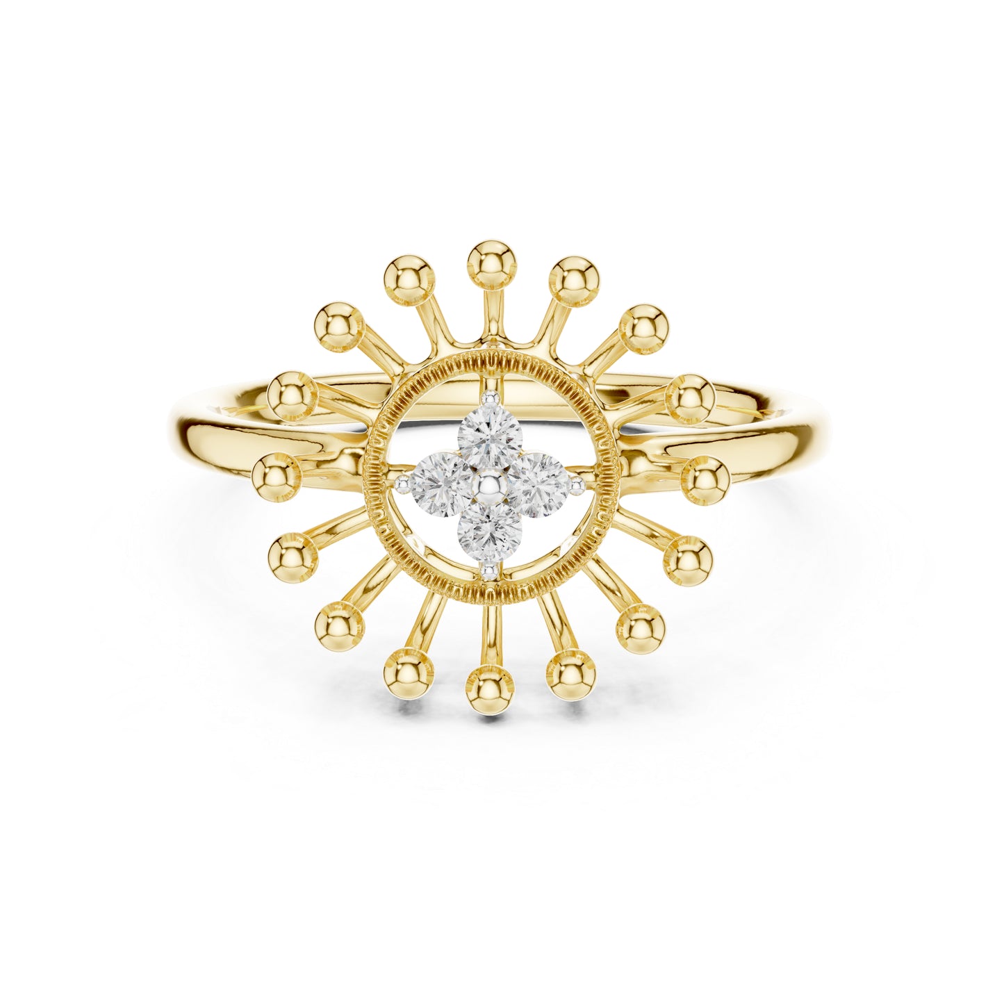 18K Rose Gold Round Lab-Grown Diamond Drop Ring for Women | Anniversary Gift | Pure Carat