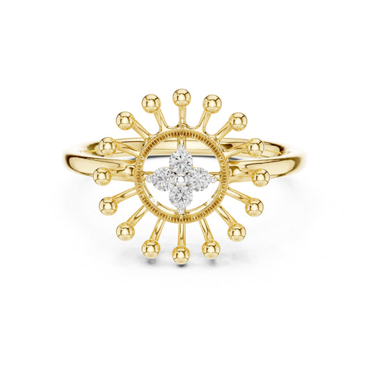 18K Rose Gold Round Lab-Grown Diamond Drop Ring for Women | Anniversary Gift | Pure Carat