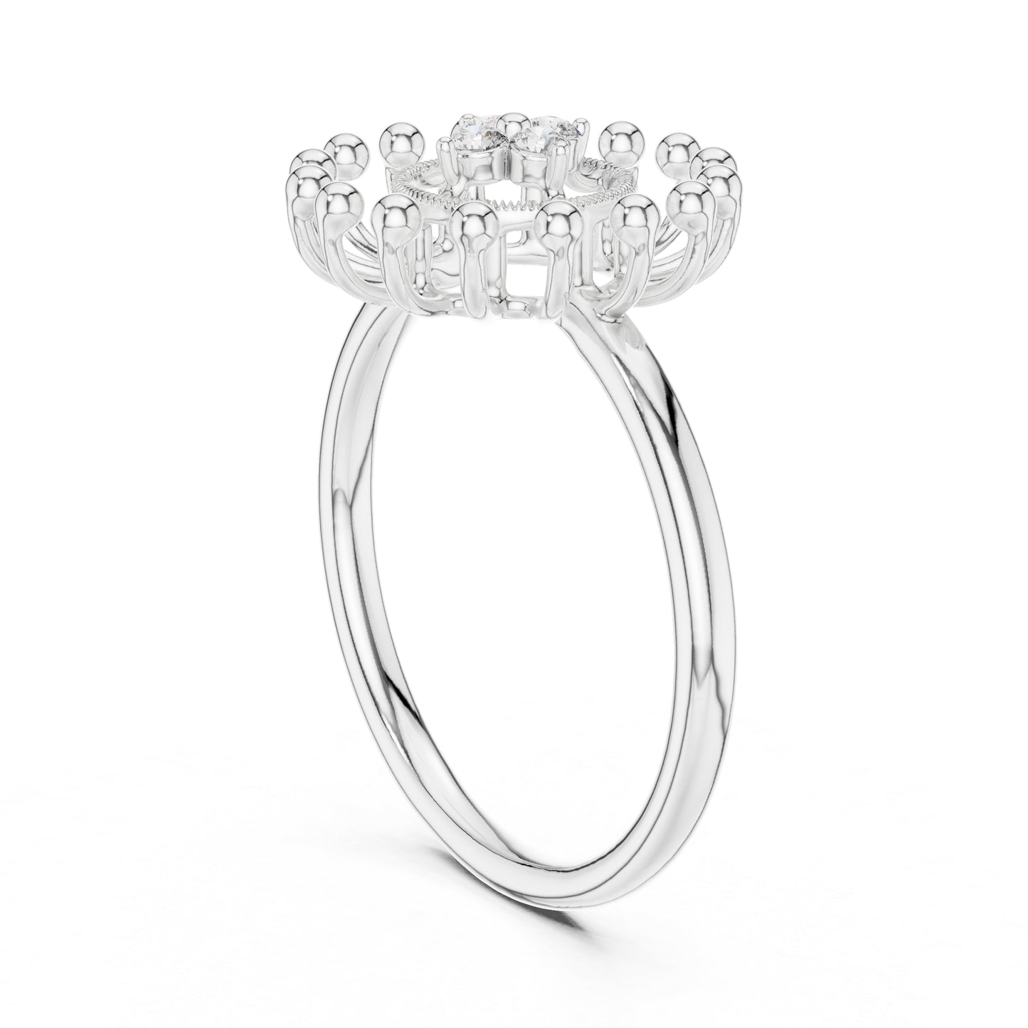 18K Rose Gold Round Lab-Grown Diamond Drop Ring for Women | Anniversary Gift | Pure Carat