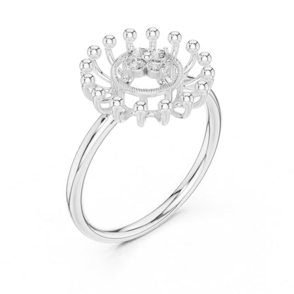 18K Rose Gold Round Lab-Grown Diamond Drop Ring for Women | Anniversary Gift | Pure Carat