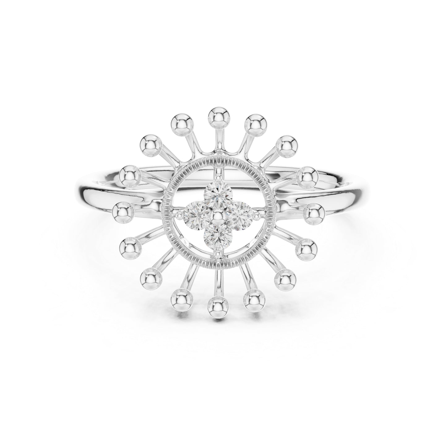 18K Rose Gold Round Lab-Grown Diamond Drop Ring for Women | Anniversary Gift | Pure Carat