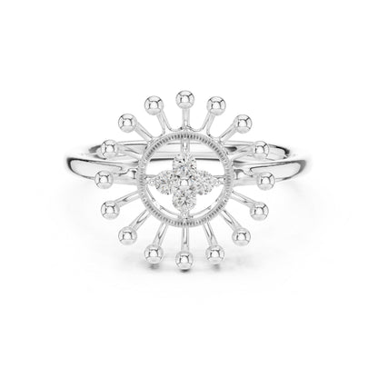 18K Rose Gold Round Lab-Grown Diamond Drop Ring for Women | Anniversary Gift | Pure Carat