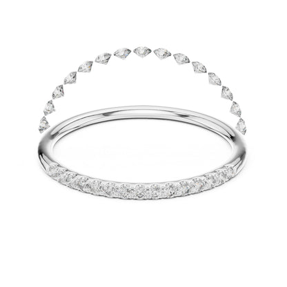 18K White Gold Round Lab-Grown Diamond Drop Ring for Women | Bridal Wear | Pure Carat