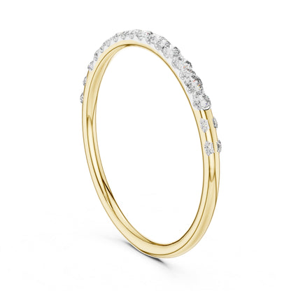 18K White Gold Round Lab-Grown Diamond Drop Ring for Women | Bridal Wear | Pure Carat