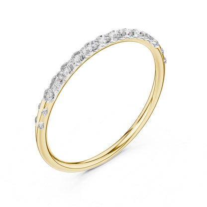 18K White Gold Round Lab-Grown Diamond Drop Ring for Women | Bridal Wear | Pure Carat
