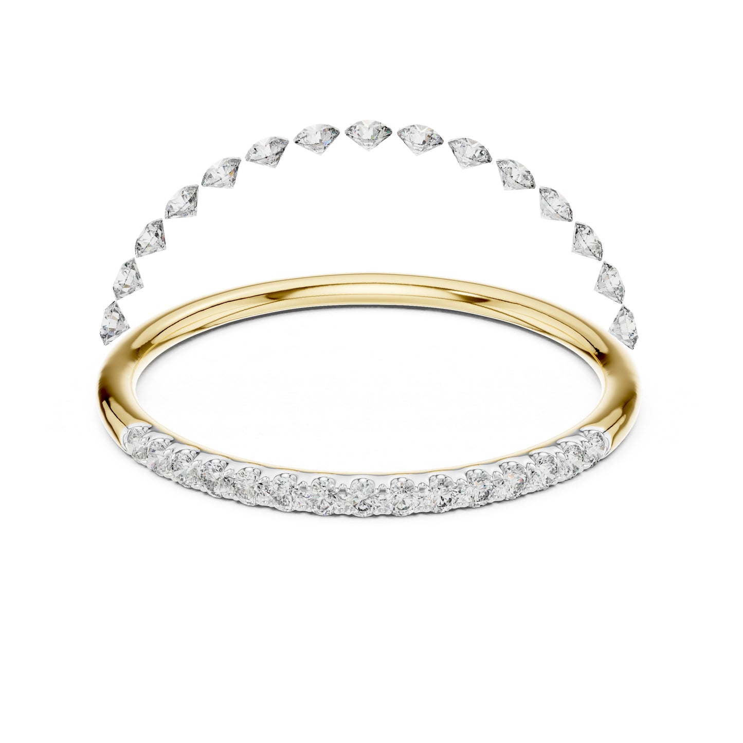 18K White Gold Round Lab-Grown Diamond Drop Ring for Women | Bridal Wear | Pure Carat