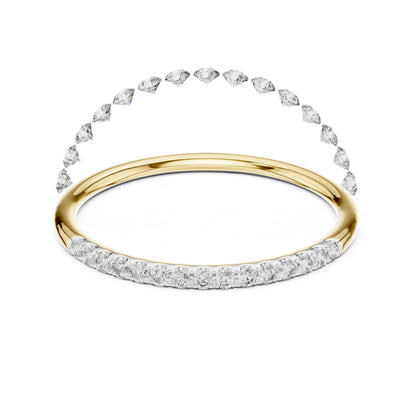 18K White Gold Round Lab-Grown Diamond Drop Ring for Women | Bridal Wear | Pure Carat