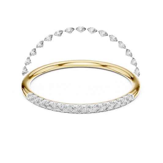 18K White Gold Round Lab-Grown Diamond Drop Ring for Women | Bridal Wear | Pure Carat