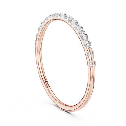 18K White Gold Round Lab-Grown Diamond Drop Ring for Women | Bridal Wear | Pure Carat