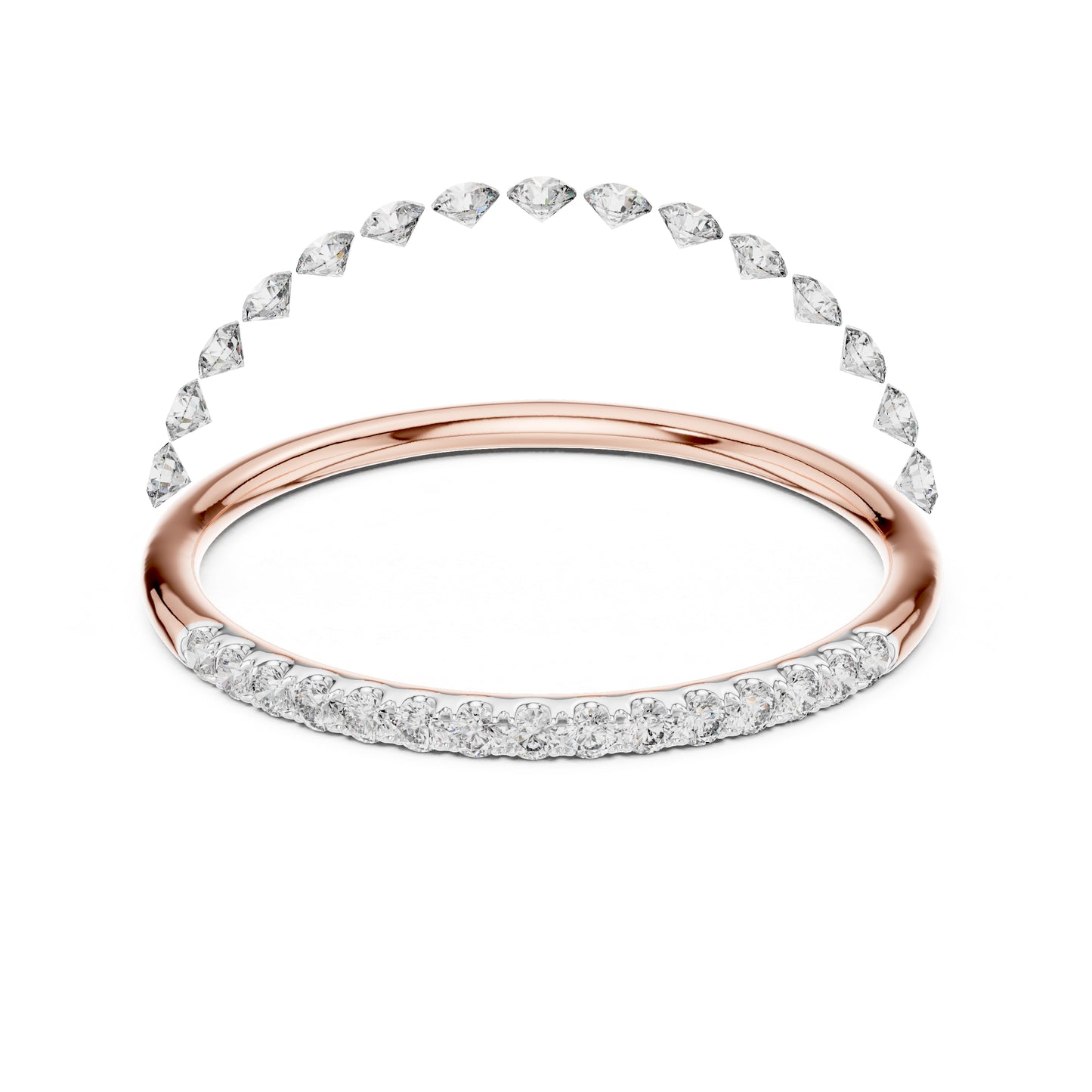 18K White Gold Round Lab-Grown Diamond Drop Ring for Women | Bridal Wear | Pure Carat