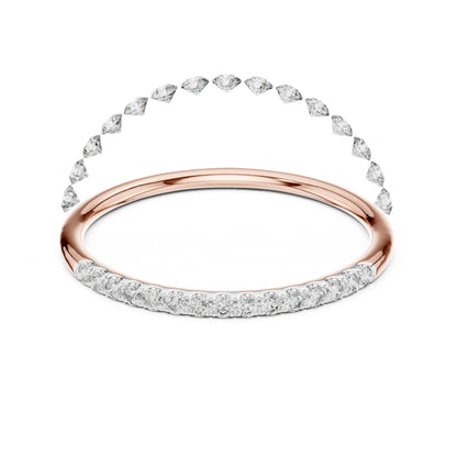 18K White Gold Round Lab-Grown Diamond Drop Ring for Women | Bridal Wear | Pure Carat