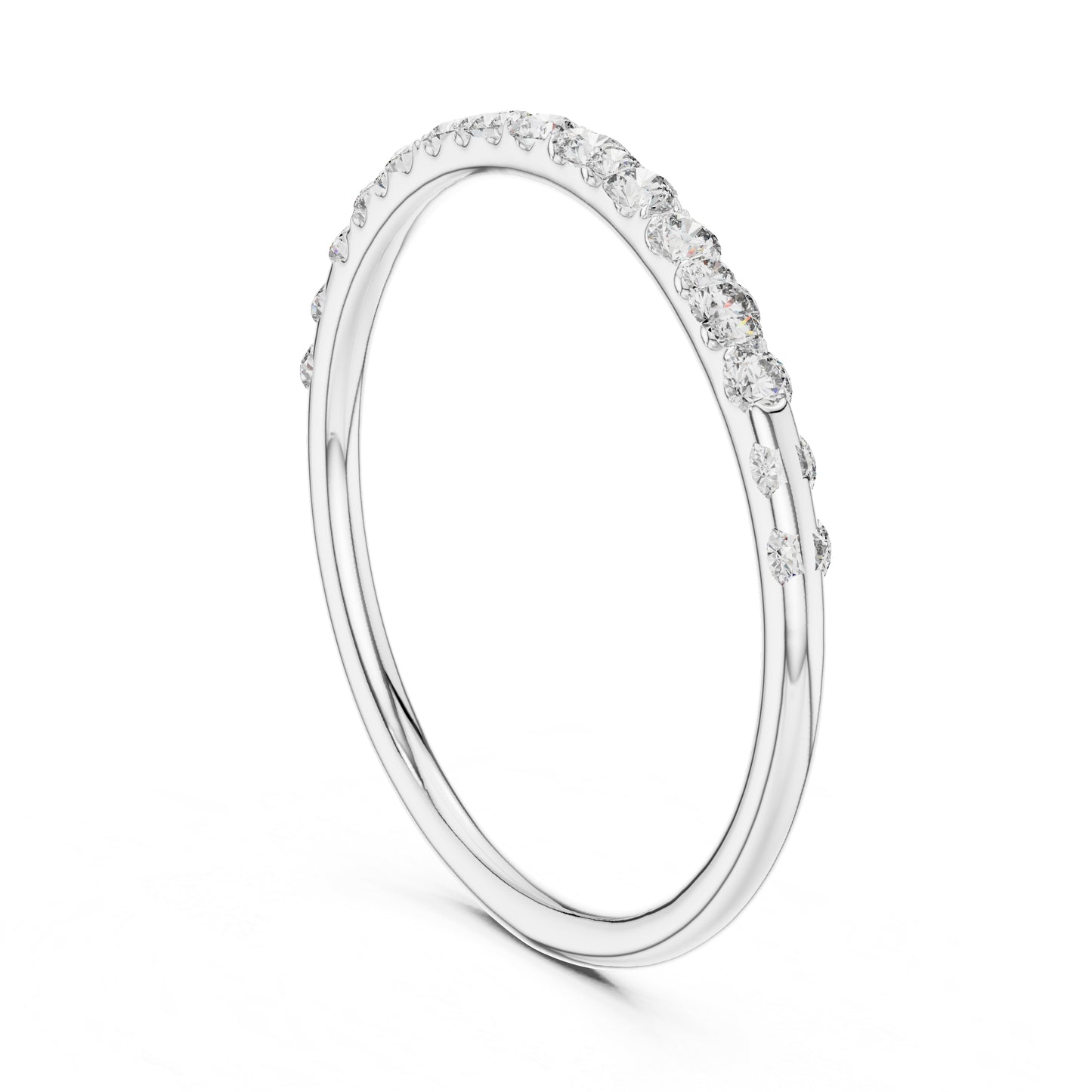 18K White Gold Round Lab-Grown Diamond Drop Ring for Women | Bridal Wear | Pure Carat