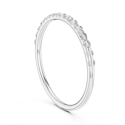 18K White Gold Round Lab-Grown Diamond Drop Ring for Women | Bridal Wear | Pure Carat