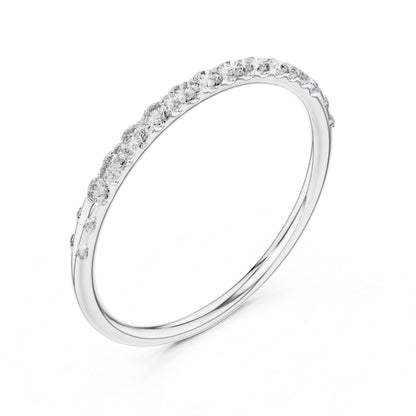 18K White Gold Round Lab-Grown Diamond Drop Ring for Women | Bridal Wear | Pure Carat