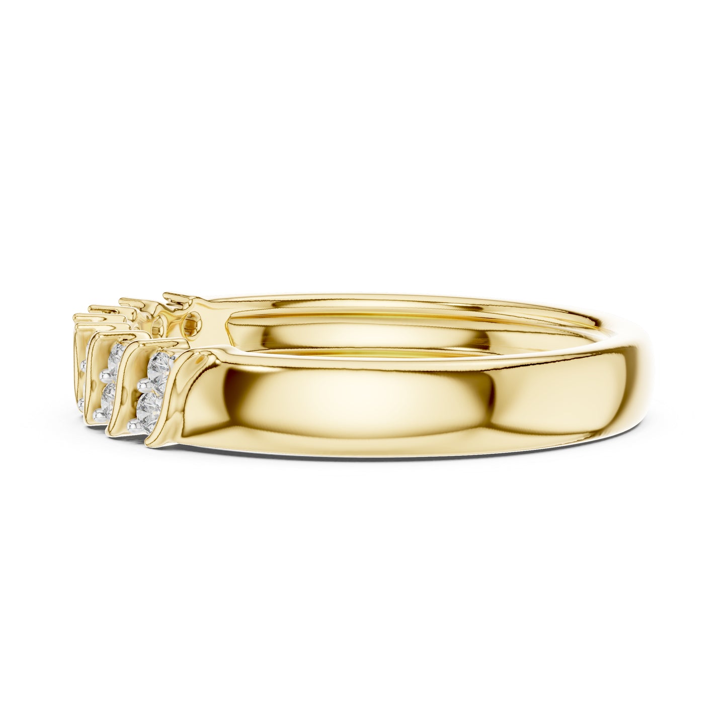 14K Yellow Gold Round Lab-Grown Diamond Drop Ring for Women | Office Wear | Pure Carat