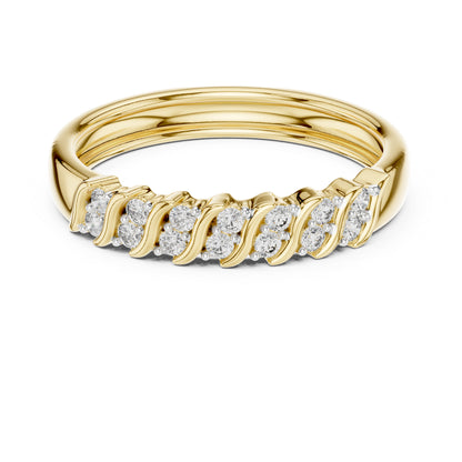 14K Yellow Gold Round Lab-Grown Diamond Drop Ring for Women | Office Wear | Pure Carat