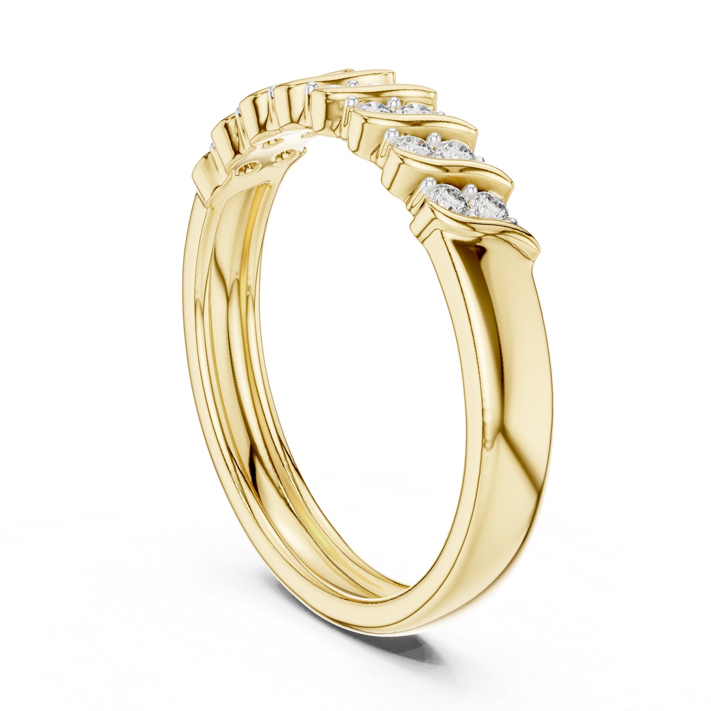 14K Yellow Gold Round Lab-Grown Diamond Drop Ring for Women | Office Wear | Pure Carat