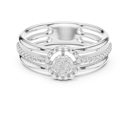 18K Rose Gold Round Lab-Grown Diamond Ring for Women | Party Wear | Pure Carat