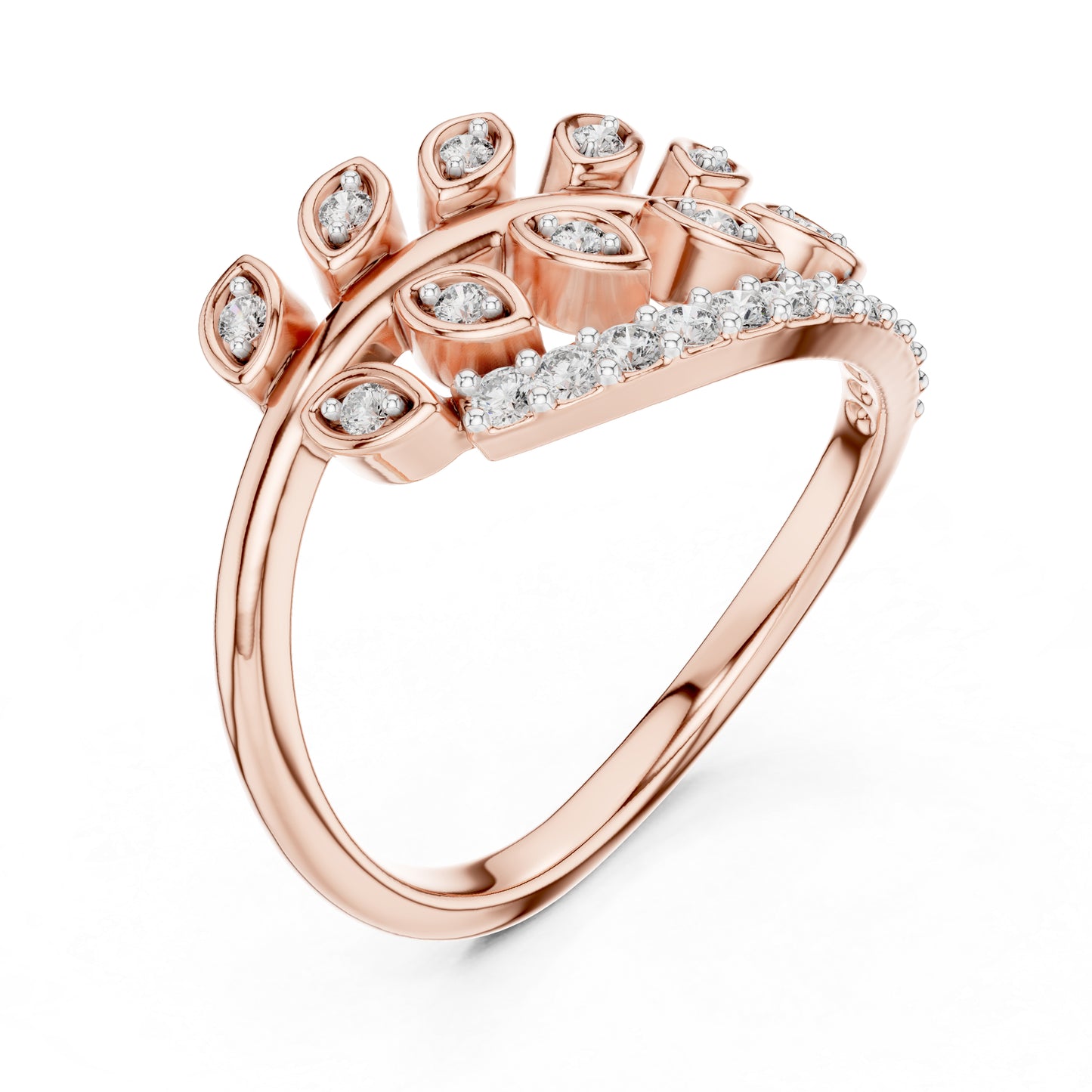 18K Yellow Gold Round Lab-Grown Diamond Ring for Women | Wedding Wear | Pure Carat