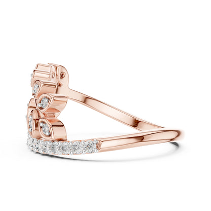 18K Yellow Gold Round Lab-Grown Diamond Ring for Women | Wedding Wear | Pure Carat