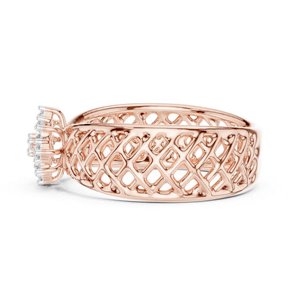 14K White Gold Round Cut Diamond Engagement Ring for Women | Engagement Wear | Pure Carat