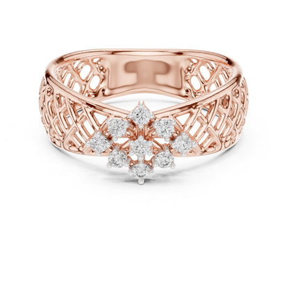 14K White Gold Round Cut Diamond Engagement Ring for Women | Engagement Wear | Pure Carat