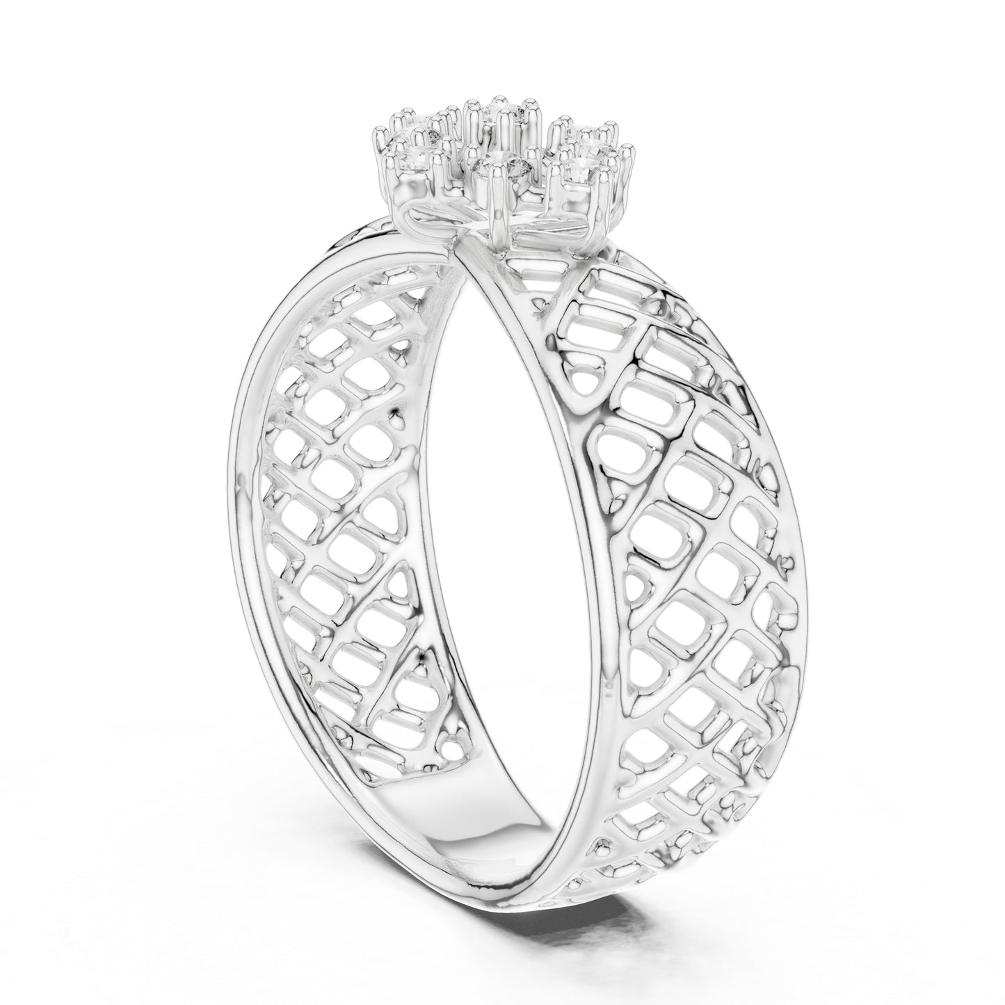 14K White Gold Round Cut Diamond Engagement Ring for Women | Engagement Wear | Pure Carat