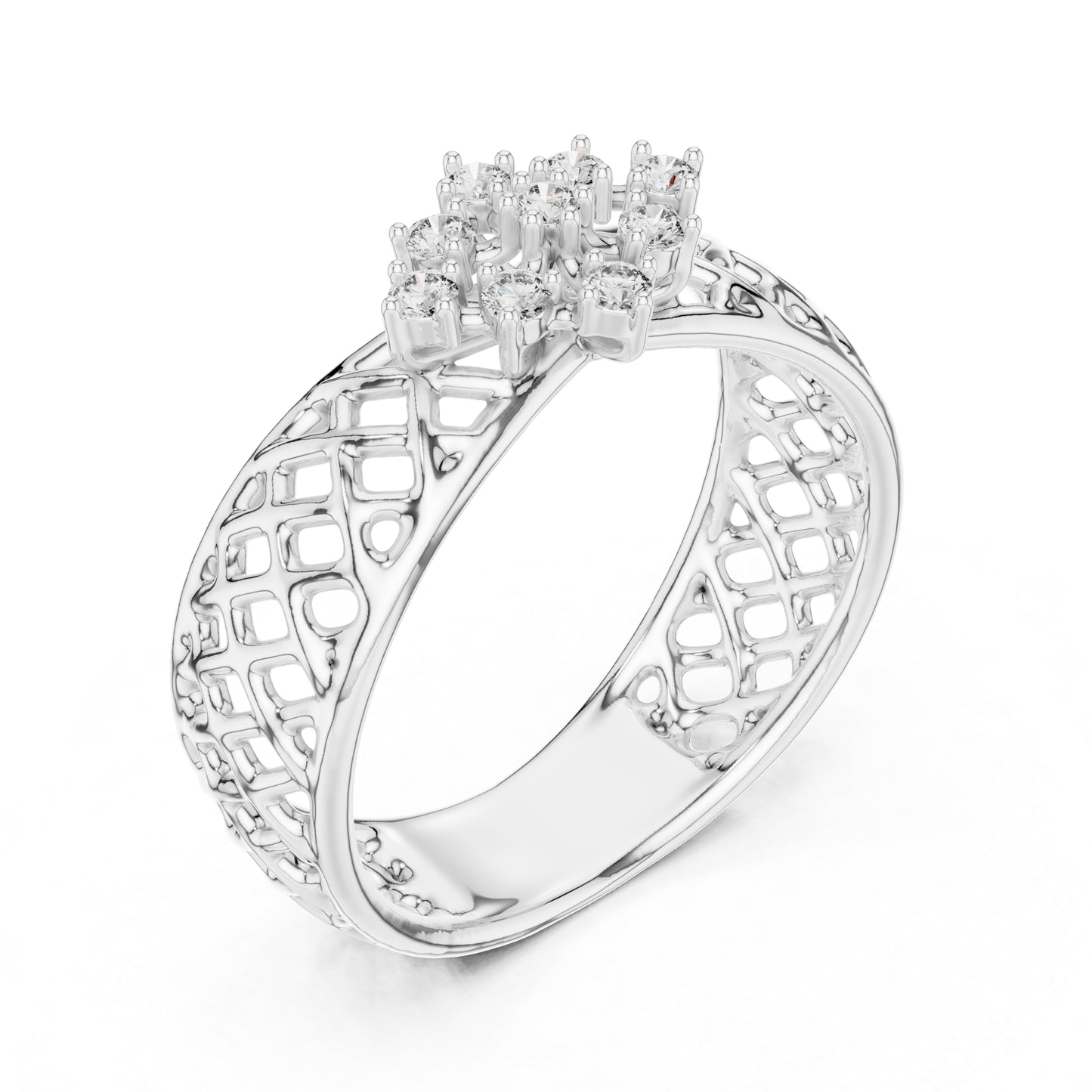 14K White Gold Round Cut Diamond Engagement Ring for Women | Engagement Wear | Pure Carat